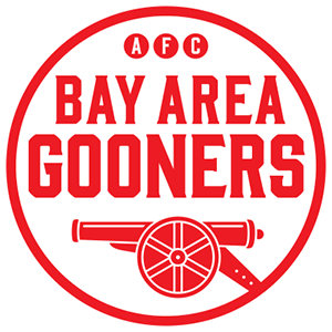 Bay Area Gooners Red and White Badge with Cannon